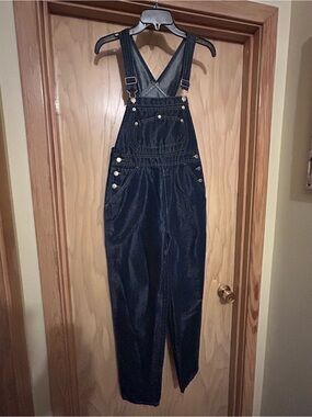 Unique Vintage Women's London London Dark Blue Denim Overalls